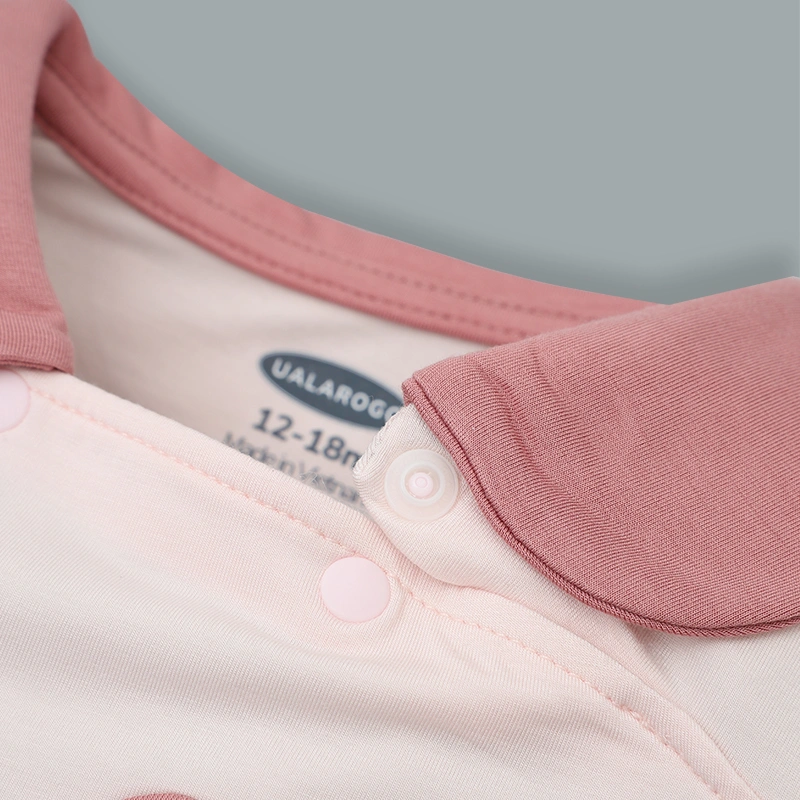 Bộ tay ngắn bé gái hình thỏ Ualarogo UR2190 màu hồng 6