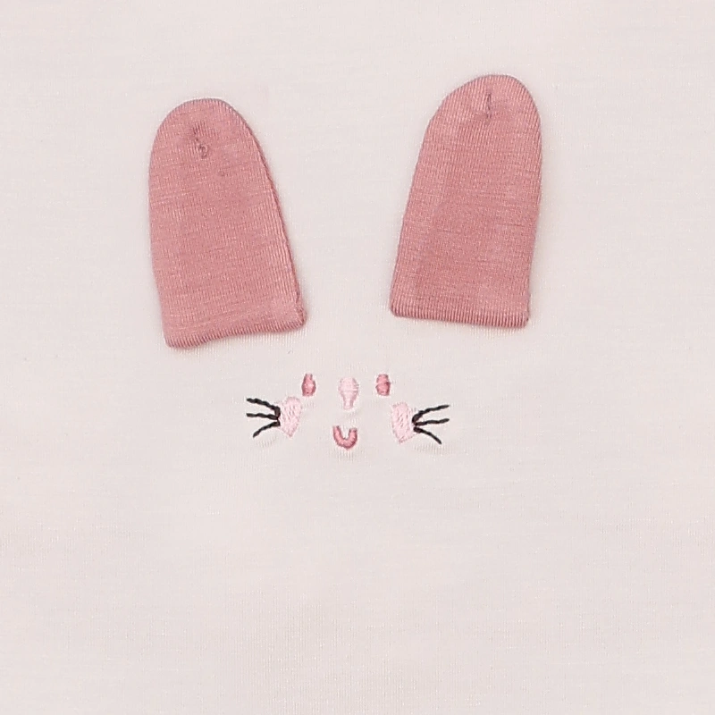 Bộ tay ngắn bé gái hình thỏ Ualarogo UR2190 màu hồng 7