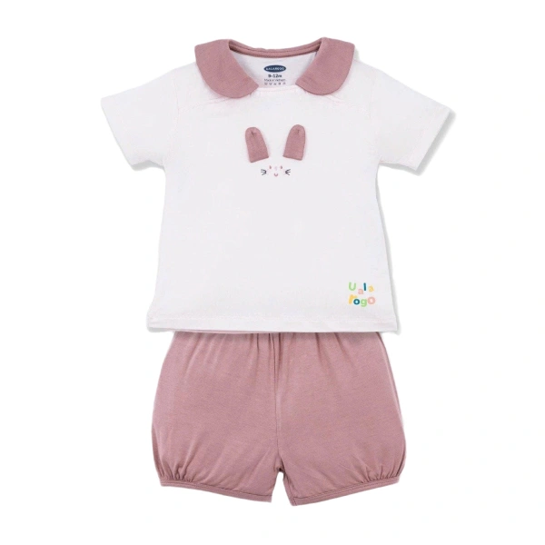 Bộ bé gái Ualarogo bamboo hồng