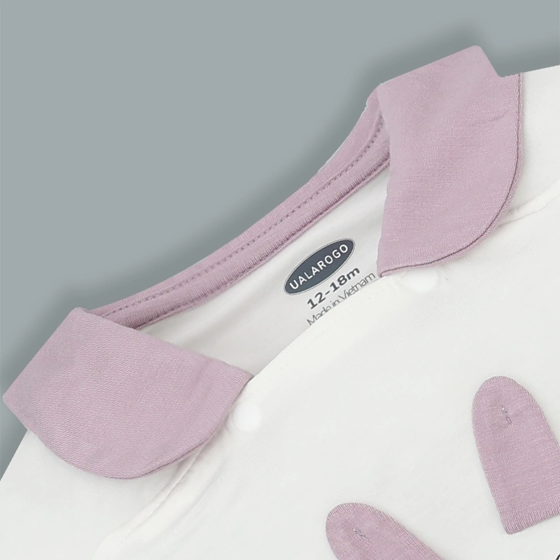 Bộ tay ngắn bé gái hình thỏ Ualarogo UR2190 màu hồng 17