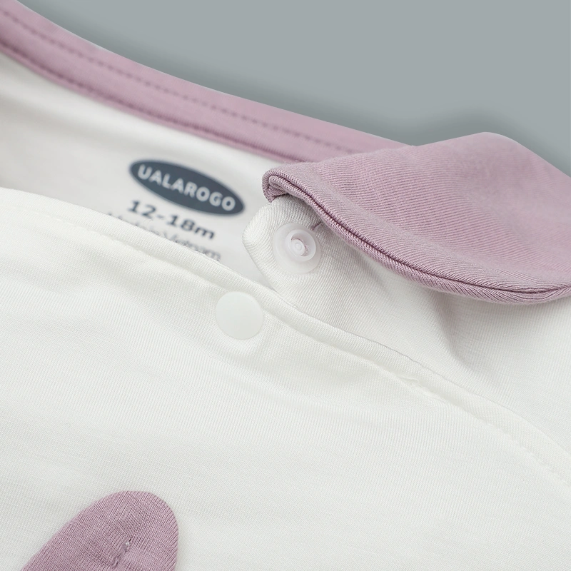 Bộ tay ngắn bé gái hình thỏ Ualarogo UR2190 màu hồng 19