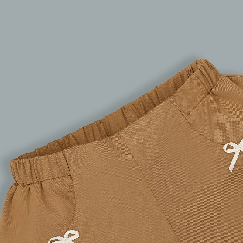 Bộ tay ngắn bé gái La Pomme niềm vui mùa hè màu vàng - nâu 11