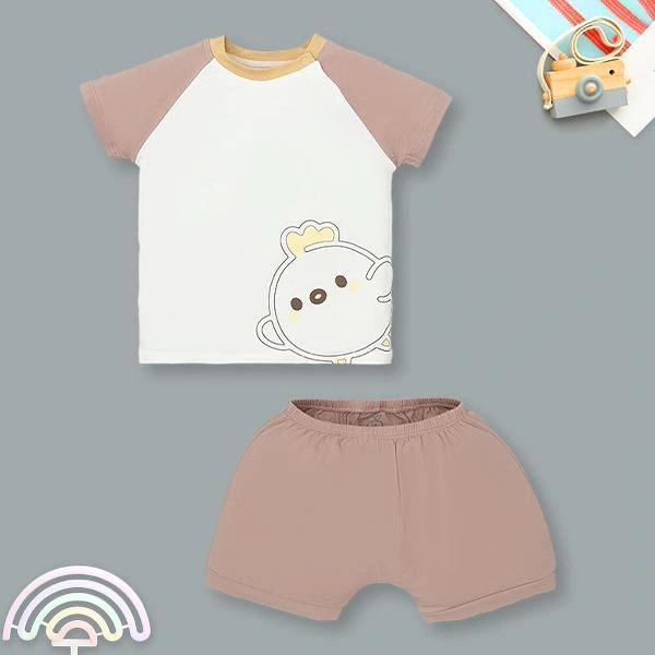 Bộ bé trai La Pomme bamboo màu nâu