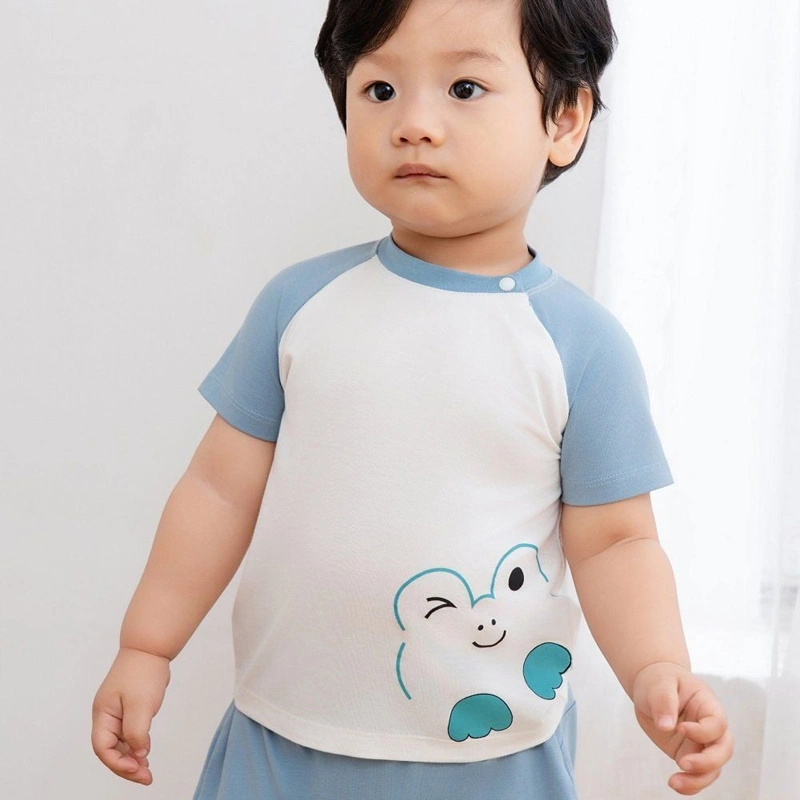 Bộ tay ngắn bé trai La Pomme vườn nhỏ thân yêu màu nâu 17