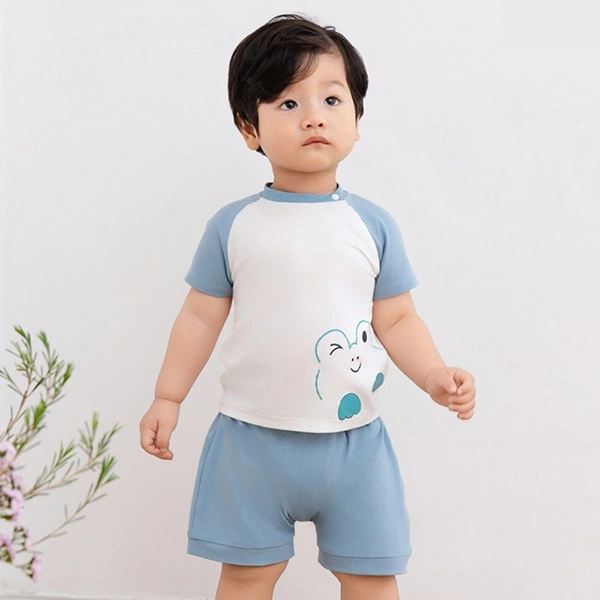 Bộ bé trai La Pomme bamboo xanh