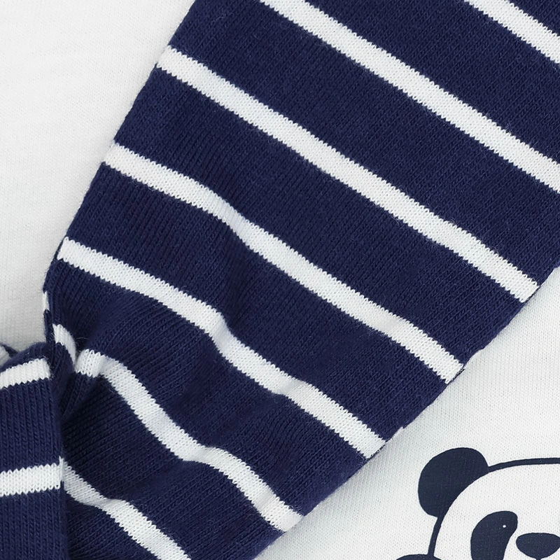 Bộ tay ngắn bé trai Pony Kids phối khăn màu trắng - nâu 7