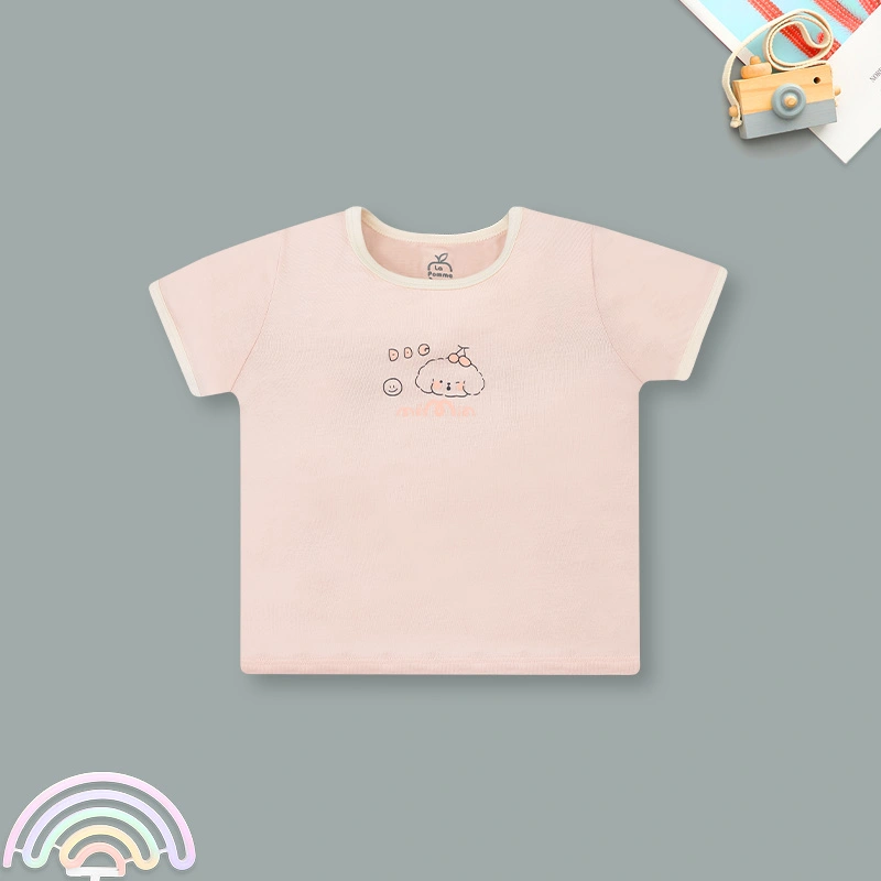 Bộ tay ngắn La Pomme người bạn puppy màu vàng kem 15