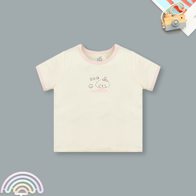 Bộ tay ngắn La Pomme người bạn puppy màu vàng kem 5