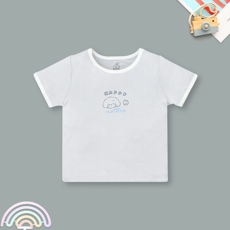 Bộ tay ngắn La Pomme người bạn puppy màu vàng kem 25