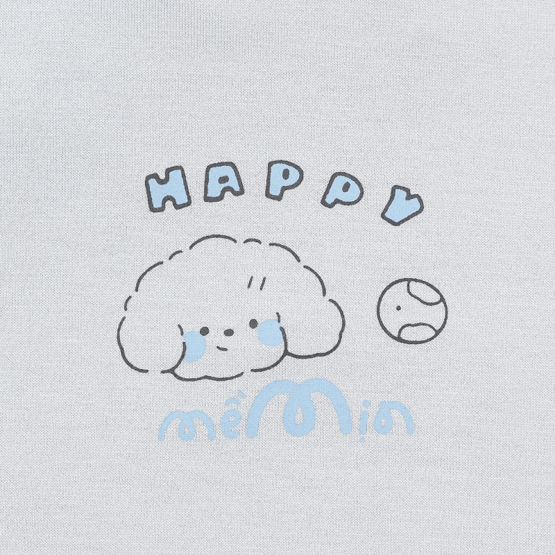 Bộ tay ngắn La Pomme người bạn puppy màu vàng kem 29