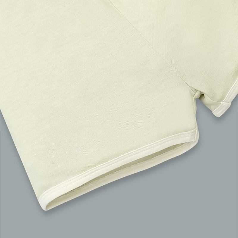 Bộ tay ngắn La Pomme người bạn puppy màu vàng kem 48