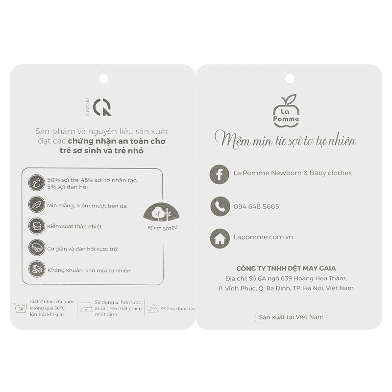 Bộ tay ngắn La Pomme người bạn puppy màu vàng kem 49