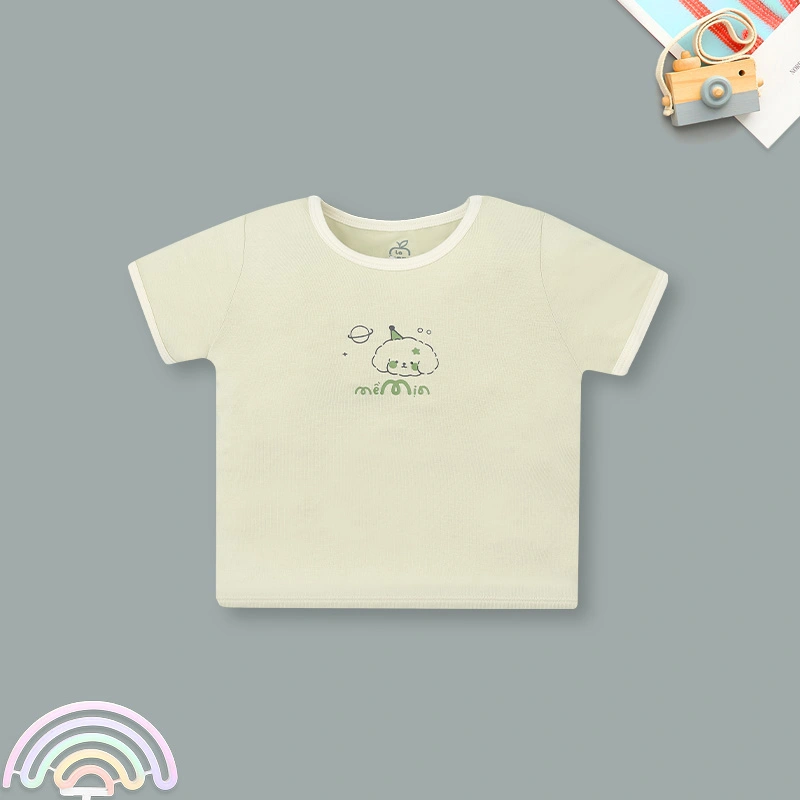 Bộ tay ngắn La Pomme người bạn puppy màu vàng kem 40