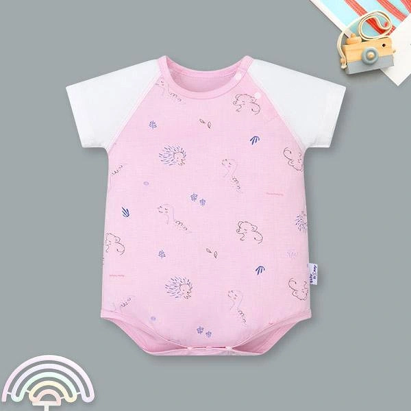 Bodysuit unisex BabyMommy visco hồng - Họa tiết ngẫu nhiên