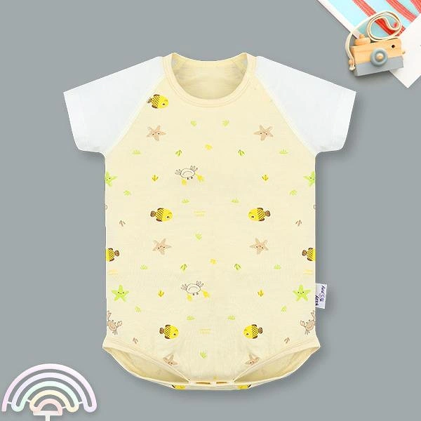 Bodysuit unisex BabyMommy visco vàng - Họa tiết ngẫu nhiên