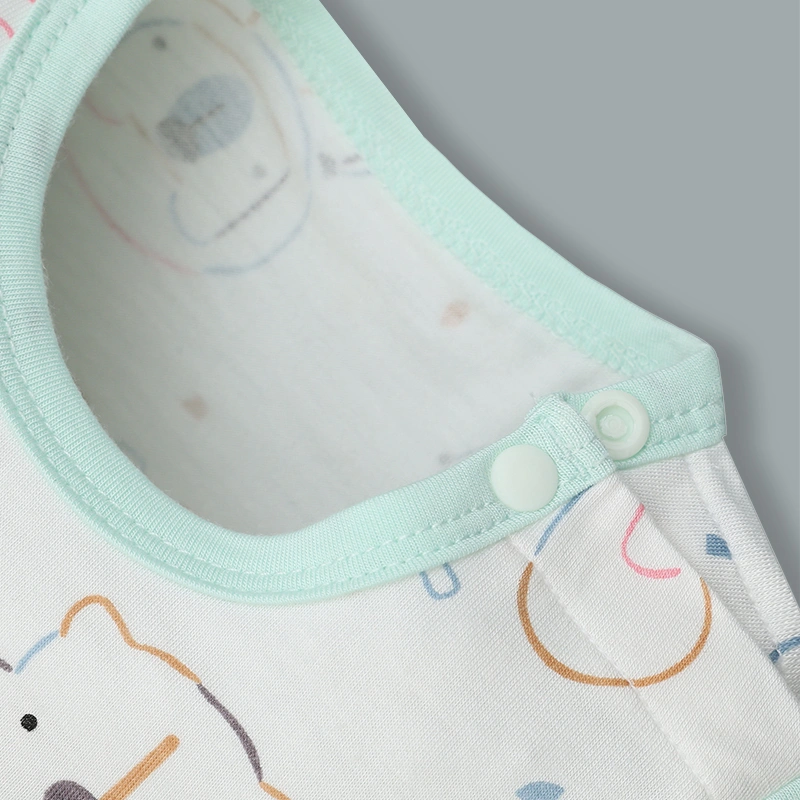 Bodysuit tay ngắn hoạ tiết BabyMommy 191025 màu xanh mint 4