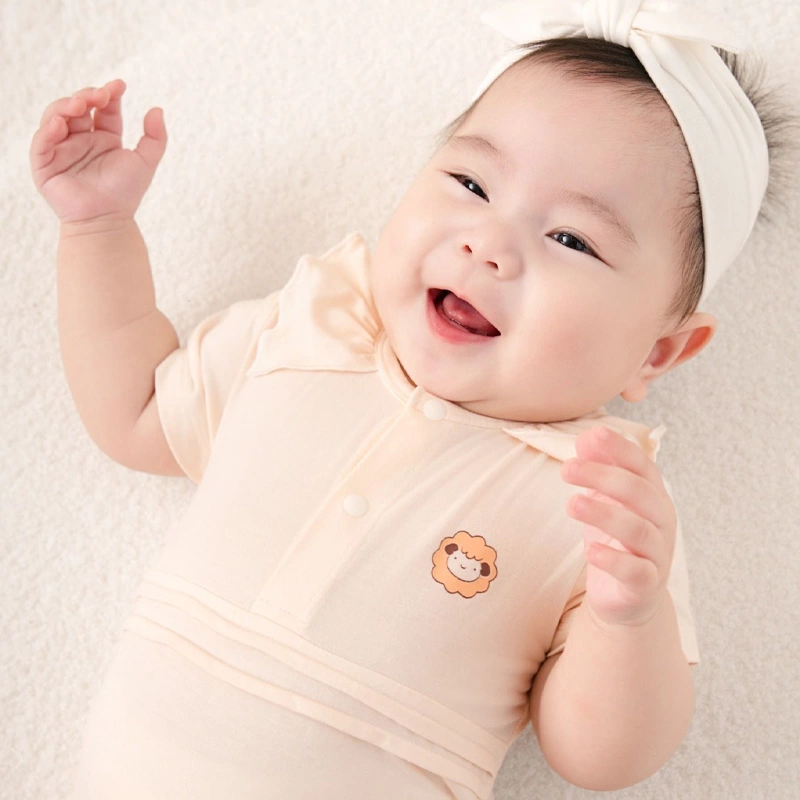 Bodysuit tay ngắn La Pomme giấc mơ mùa hè màu xanh 3