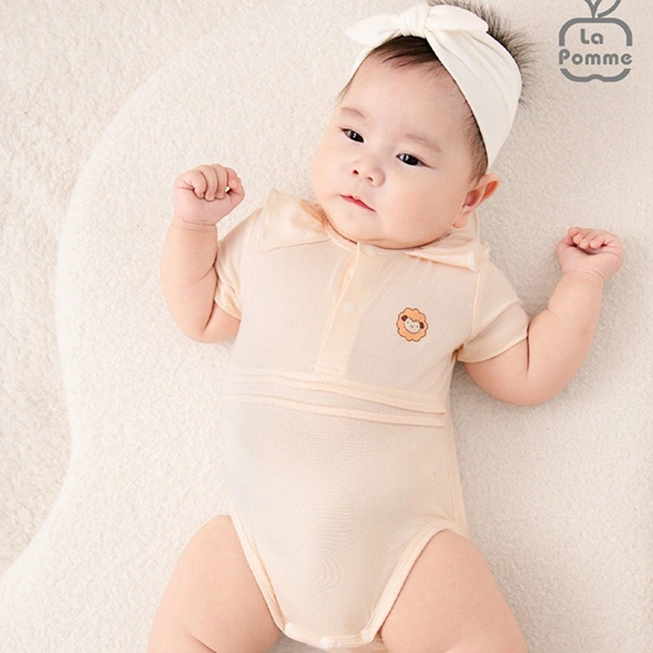 Bodysuit unisex La Pomme sợi tre be