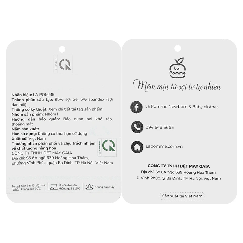 Bodysuit tay ngắn La Pomme mềm mịn đón con yêu màu hồng 13