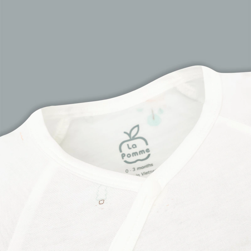 Bodysuit tay ngắn La Pomme mềm mịn đón con yêu màu hồng 6