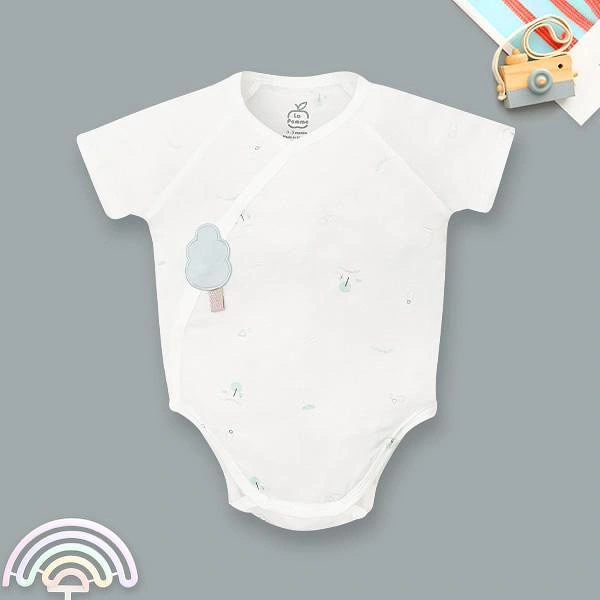 Bodysuit unisex La Pomme sợi tre xanh