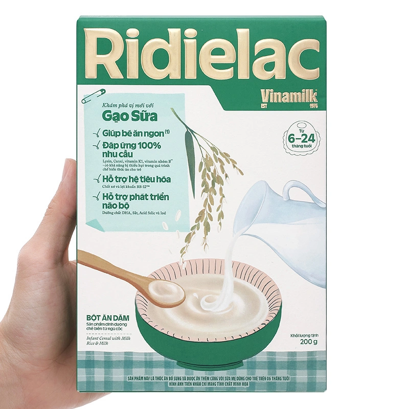 Bột ăn dặm Vinamilk Ridielac Gold gạo, trái cây hộp 200g (6 - 24 tháng) - Giao bao bì ngẫu nhiên 22