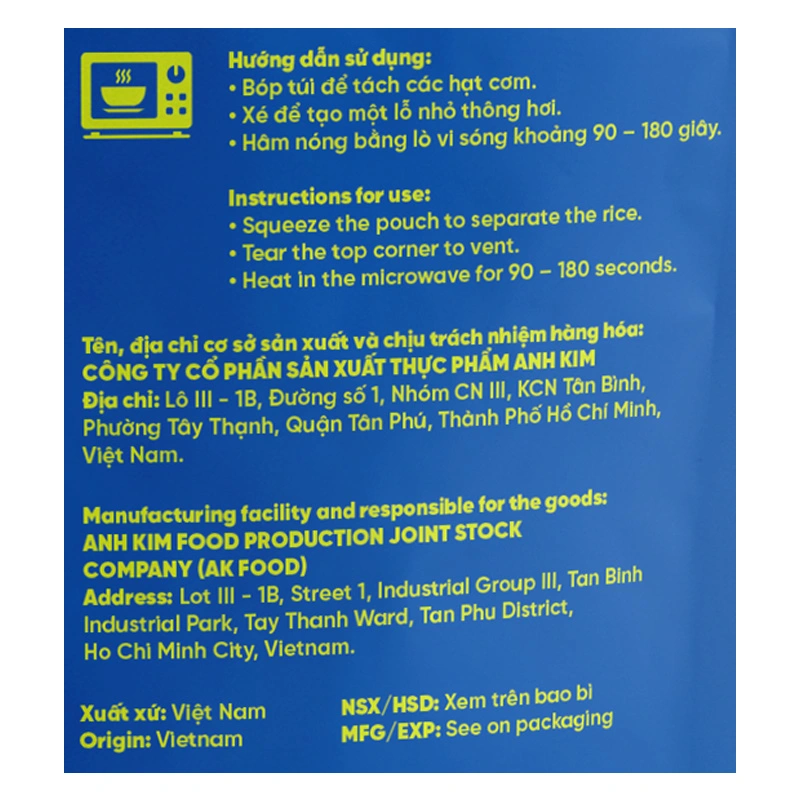 Cơm tươi AK RICE gạo lứt 150g (từ 3 tuổi) 5