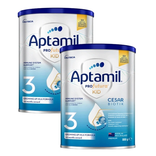 Combo 2 sữa bột Aptamil Profutura Kid Cesarbiotik số 3 - Giao bao bì ngẫu nhiên