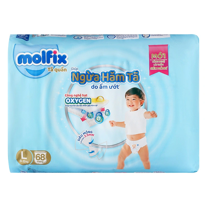 Combo 3 tã quần Molfix Oxy size L 68 miếng/bịch (9 - 13 kg) 3