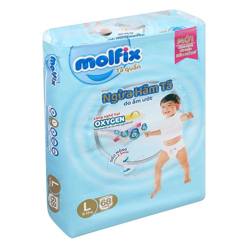 Combo 3 tã quần Molfix Oxy size L 68 miếng/bịch (9 - 13 kg) 4