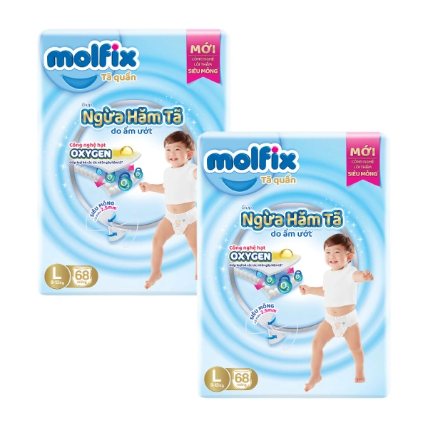Combo 2 tã quần Molfix Oxy size L