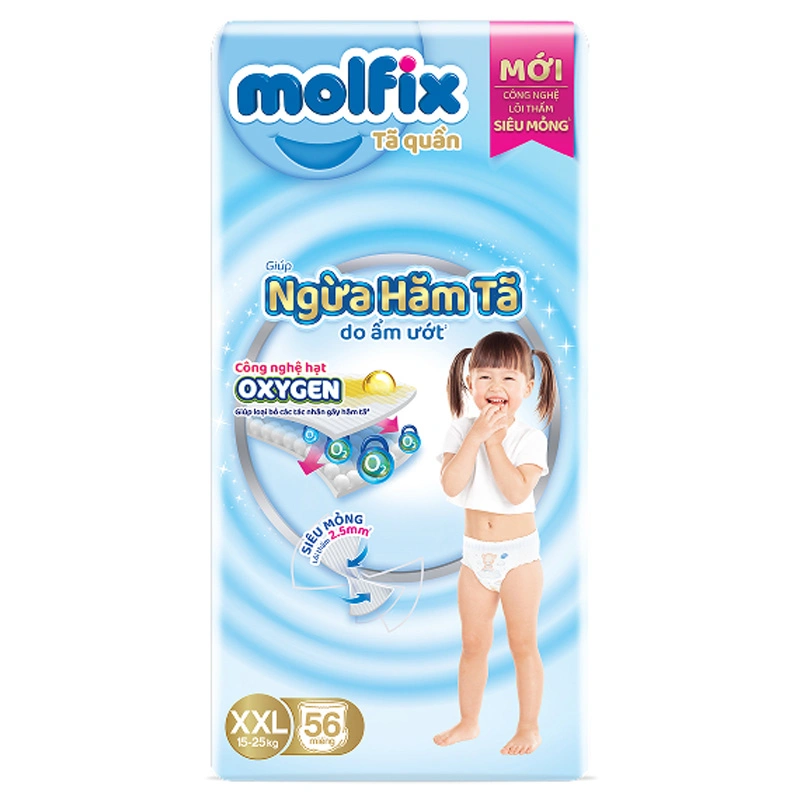 Tã quần Molfix Oxy size XXL 56 miếng (15 - 25 kg) 14