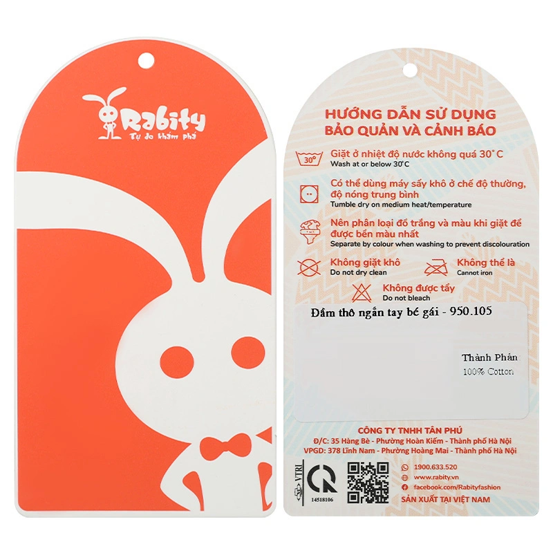 Đầm bé gái Rabity 950.105 màu hồng 9