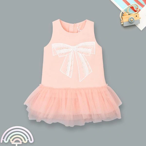 Đầm Rabity cotton hồng cam