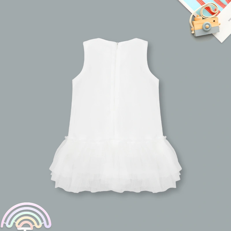 Đầm bé gái Rabity 952.018 màu trắng 2