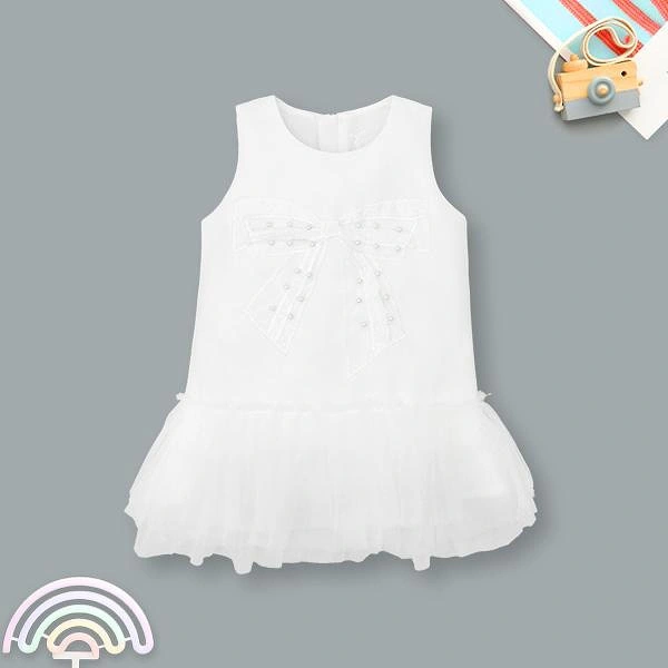 Đầm Rabity cotton trắng