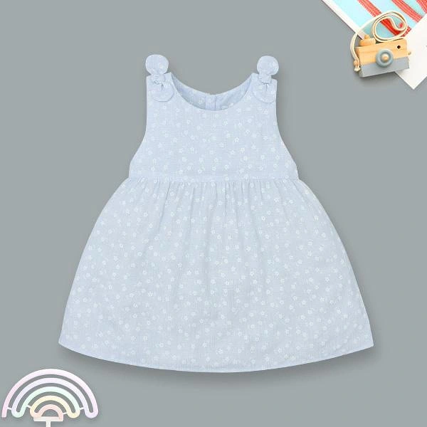 Đầm Rabity cotton xanh