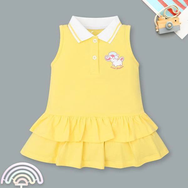 Đầm Rabity cotton vàng