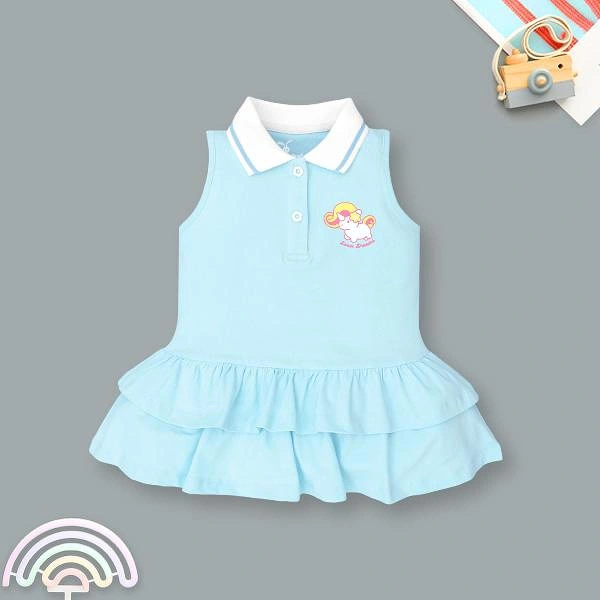 Đầm Rabity cotton xanh dương