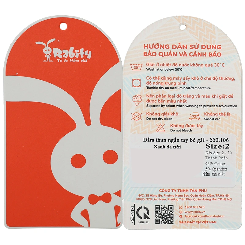 Đầm bé gái Rabity 550.106 màu hồng 16