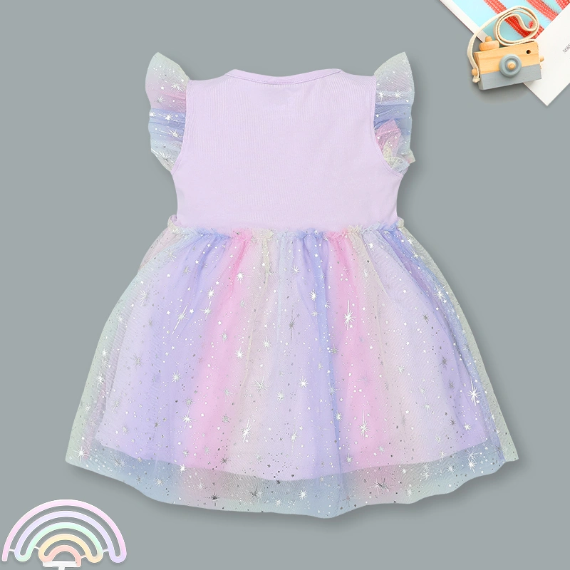 Đầm bé gái Rabity 550.117 màu tím nhạt 2