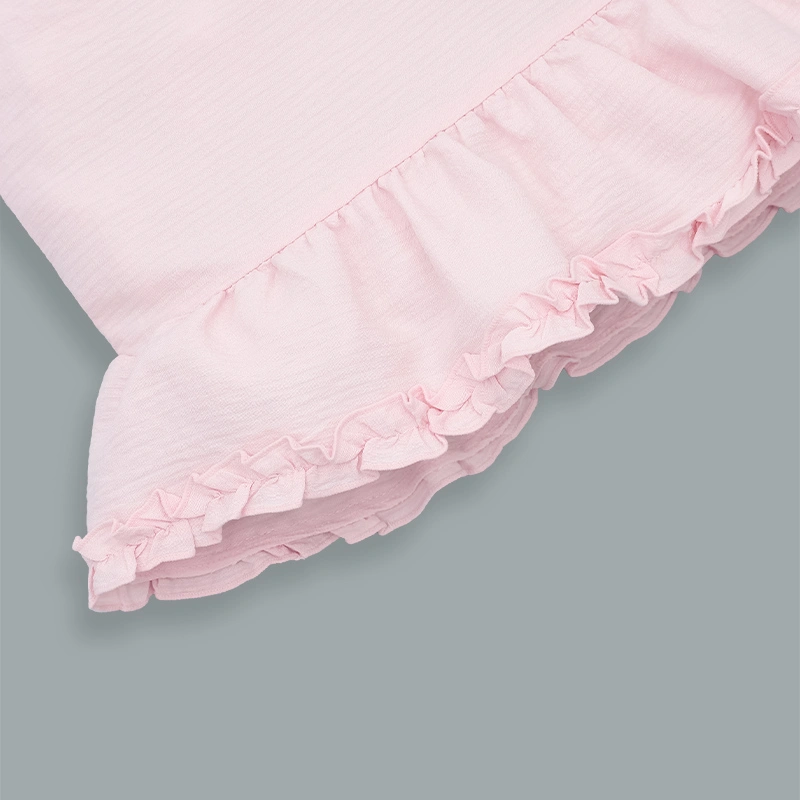 Đồ bộ sát nách bé gái Pony Kids quần bèo gấu màu hồng 6