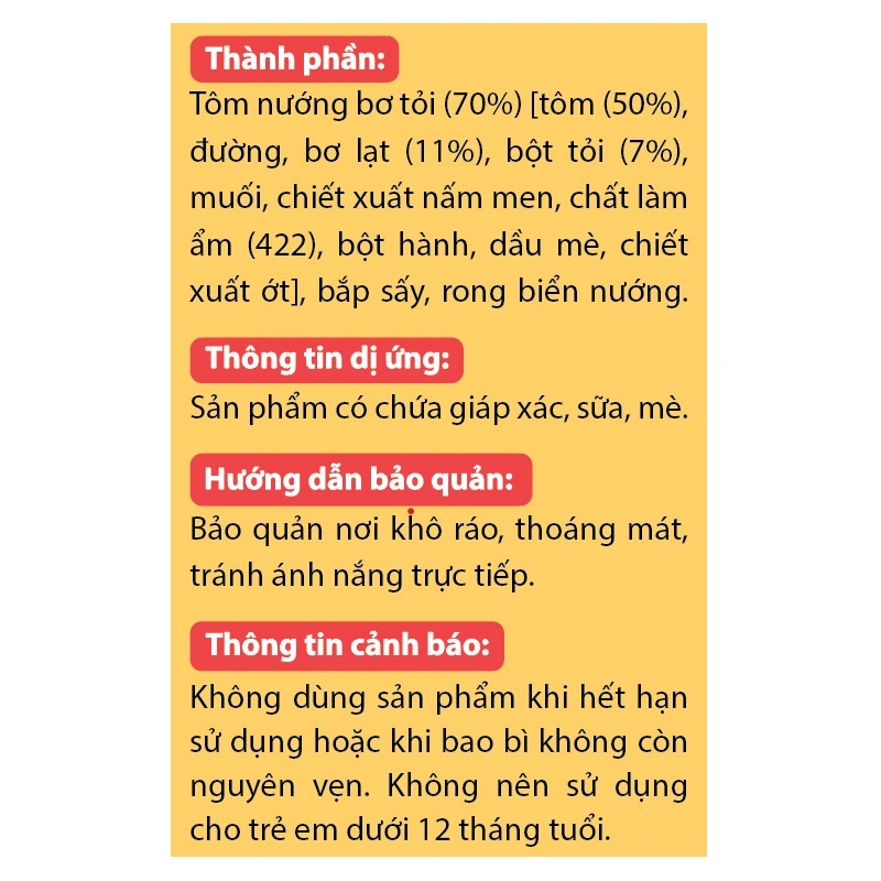 Gia vị rắc cơm IKIRO vị tôm nướng bơ tỏi 27g (từ 1 tuổi) 7