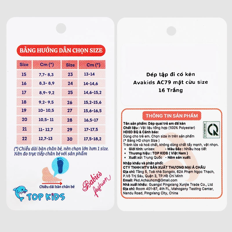 Giày tập đi cho bé Á Châu Avakids AC79 màu xám 28