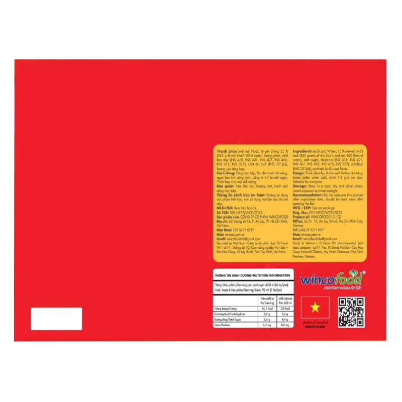 Hộp 6 hũ nước yến sào ít đường Win'sNest 70 ml (từ 1 tuổi) 3