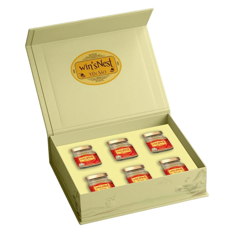 Hộp 6 hũ nước yến sào ít đường Win'sNest 70 ml (từ 1 tuổi) - Hộp Xuân 6