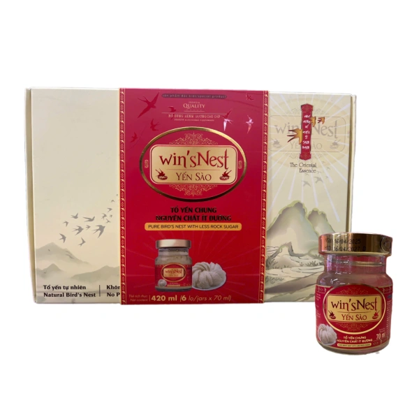 Hộp 6 hũ nước yến sào ít đường Win'sNest 70 ml