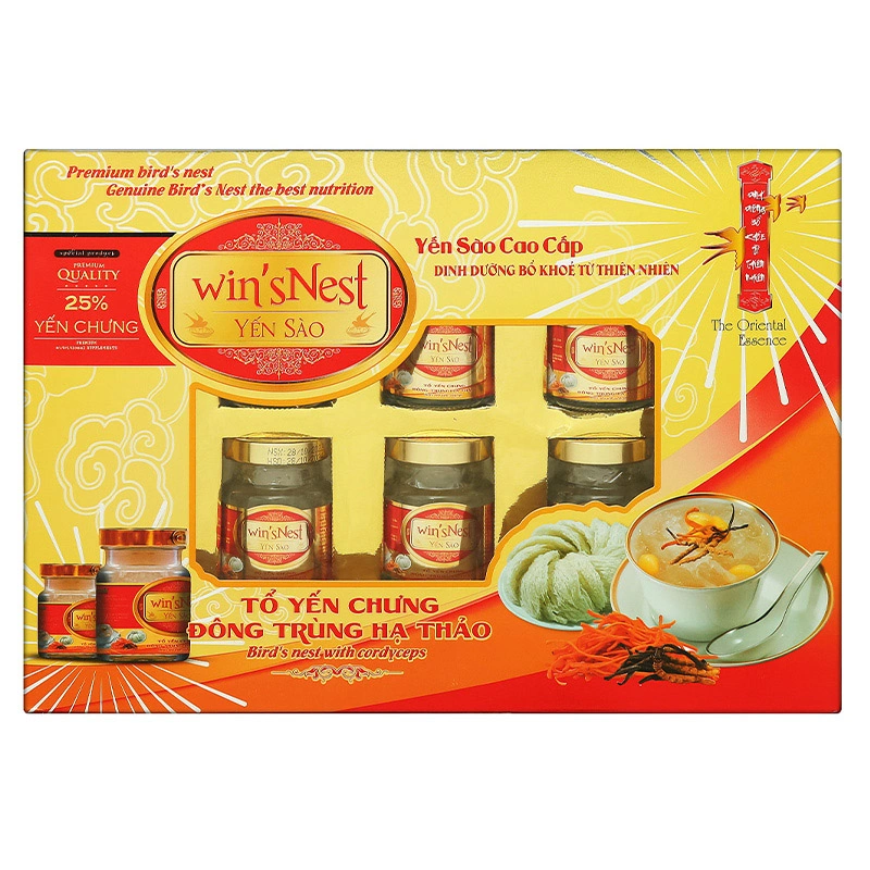 Hộp 6 hũ nước yến sào đông trùng hạ thảo Win'sNest 70 ml (từ 12 tuổi) 3