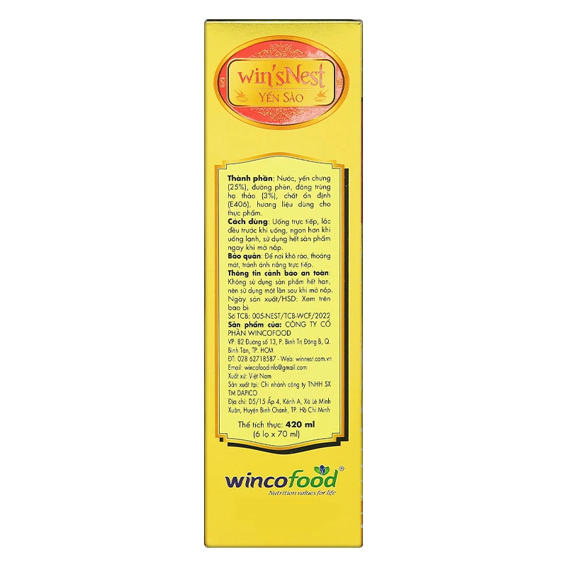 Hộp 6 hũ nước yến sào đông trùng hạ thảo Win'sNest 70 ml (từ 12 tuổi) 5