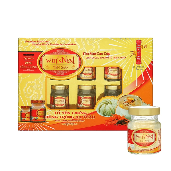 Hộp 6 hũ nước yến sào đông trùng hạ thảo Win'sNest 70 ml (từ 12 tuổi) 1